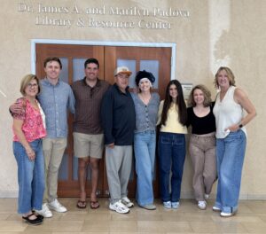 Dana with her family during chemotherapy treatment showing support system during cancer journey