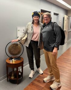 Heather celebrating the completion of her chemotherapy treatment